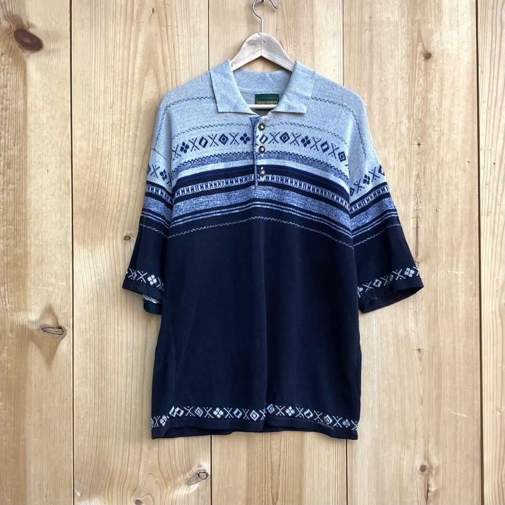 Geiger Austria Mens Short Sleeve Sweater Sz 50, XXL US